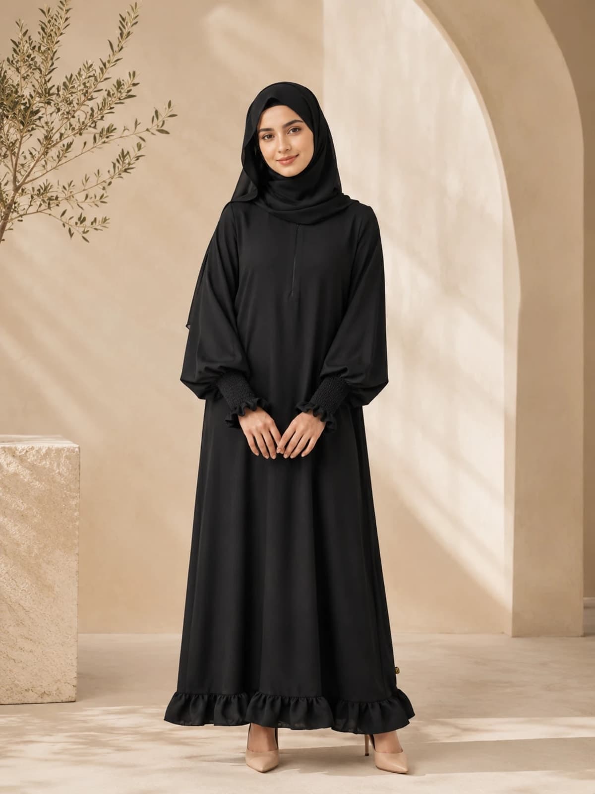 Mehrmah Frill Abaya